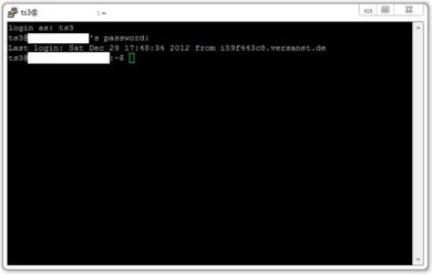 Terminal Login mit PuTTY