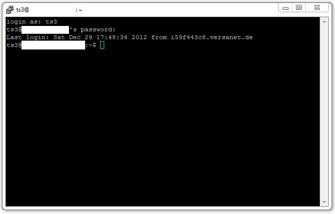 Terminal Login mit PuTTY