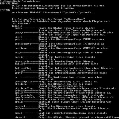 Windows Dienste löschen