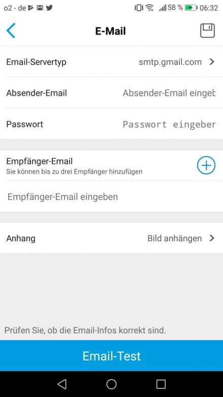 E-Mail-Einrichtung