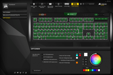 Corsair Utility Engine - Optionen