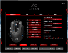 ACGAM G402 Allgemeine Einstellungen