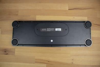 Rückseite der Tastatur