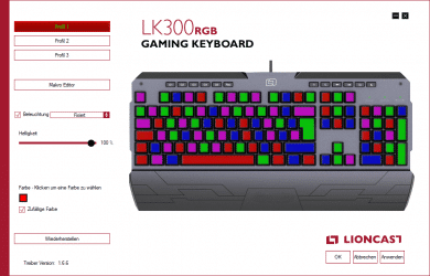 Beleuchtungsoptionen