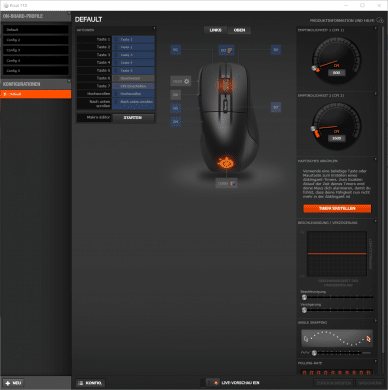 Tastenübersicht - oben