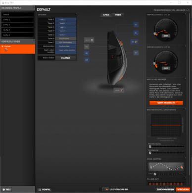 Tastenübersicht - links