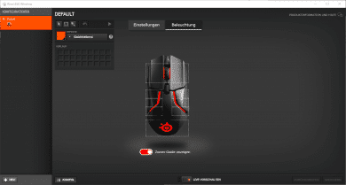 Beleuchtung mit aktiviertem Zonen-Guide
