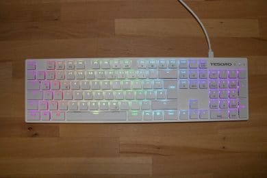 Beleuchtung der Tesoro Gram XS