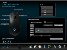 Einstellungen für DPI und Signalrate