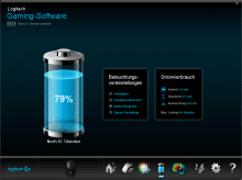 Akku-Stand und Beleuchtungseinstellungen