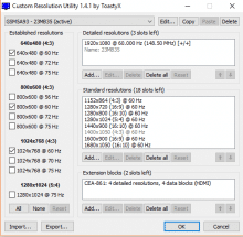 Custom Resolution Utility Hauptseite