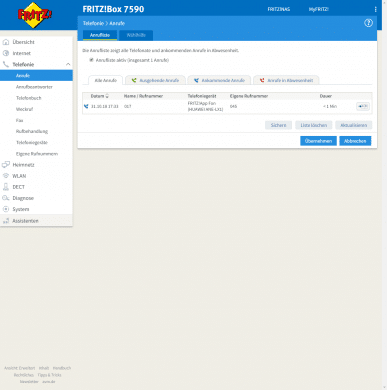FRITZ!Box Telefonie-Einstellungen