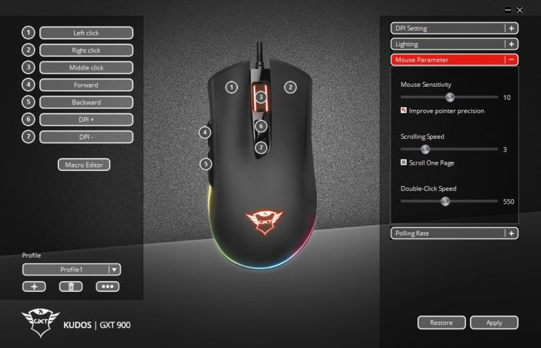 Die Software der GXT 900