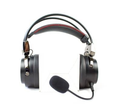 Headset angezogen Mikro