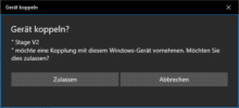 Stage V2 Windows 10 Bluetooth Kopplung #2