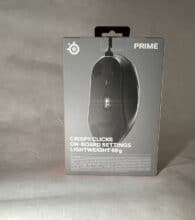 Die Rückseite der OVP der SteelSeries Prime