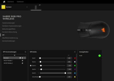 Corsair Sabre RGB Pro Wireless iCUE Software