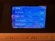 Anycubic Mono X Einstellungen