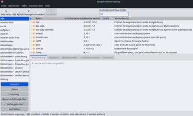 Der Synaptic-Paket-Installer