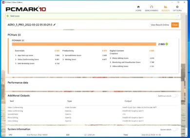 Aerofara Mini PC PCMark 10