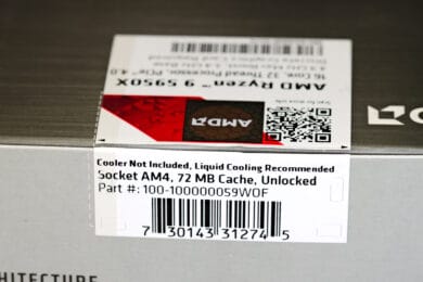 Warnhinweif für die Kühlerwahl des AMD Ryzen 9 5950X