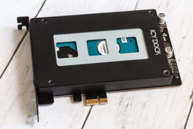 Der Wechselrahmen mit verbauter Festplatte