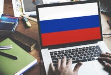 russische Flagge laptop
