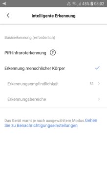 Intelligente Erkennung wählen