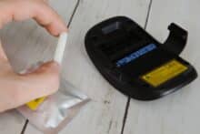 Lufterfrischer in Laserpointer einsetzen