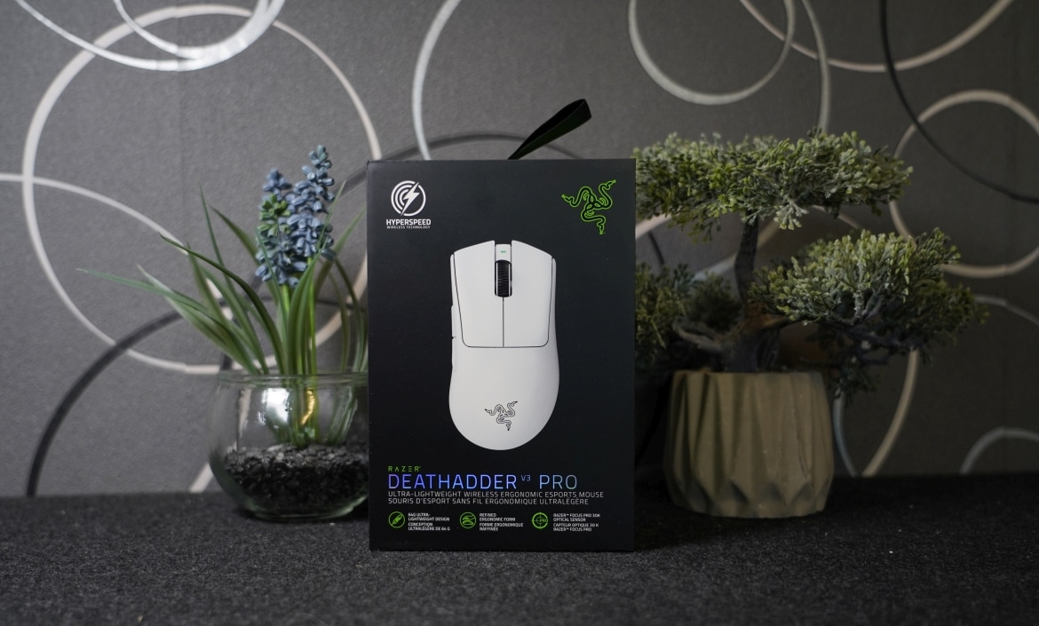 Razer DeathAdder V3 Pro Test: Bild zeigt die Verpackung der ergonomischen Gaming-Maus