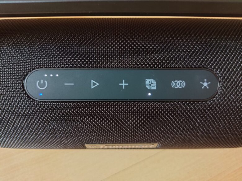 Die Buttons mit der Akkuanzeige