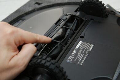 Die Gummilippe am Scraper des AirRobo P20