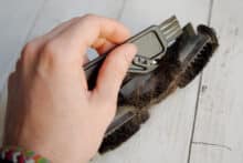 Reinigungswerkzeug im Einsatz