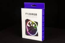 Verpackung vom Lüfter NZXT F120 RGB von vorne