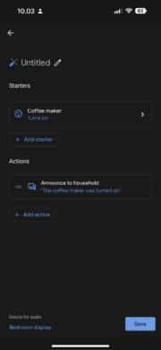 Google Home Routinen