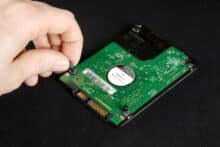 2,5"-Festplatte von hinten