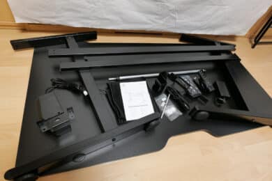 Alle Teile des DT410 nach dem Auspacken