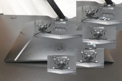 Monitor an VESA-Platte befestigen