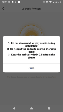 Firmware-Update-Hinweise in der App