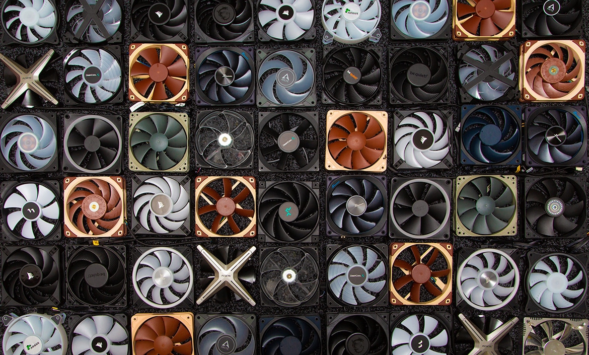 Gehäuselüfter-Test 120 mm viele Lüfter