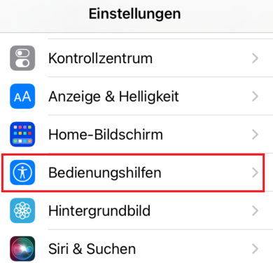 Bildschirmaufnahme iPhone Assistive Touch 1