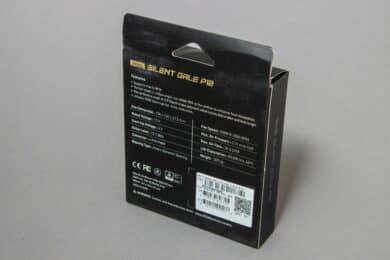 Rückseite der Lüfterverpackung