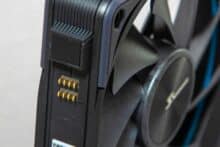 Magnet und Kontakte an der Seite des Seasonic MagFlow Lüfters