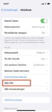iPhone sim pin ändern