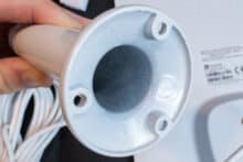 Unterseite der Halterung des Solarpanels