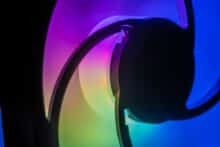 Leuchtende Lüfter von hinten