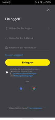 Tribit-App: Optionale Registrierung