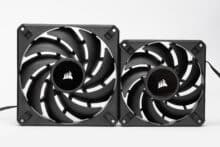 Zwei Corsair AF Elite Lüfter von vorne