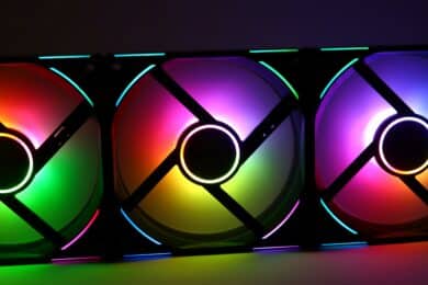 Drei Lianli Unifan AL120 V2 von hinten