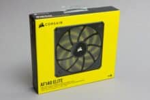Verpackung der Corsair AF140 Elite von vorne